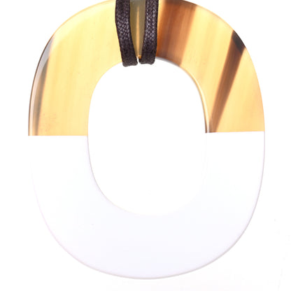 Hermes Buffalo Horn Isthme Pendant Necklace 4 of 6