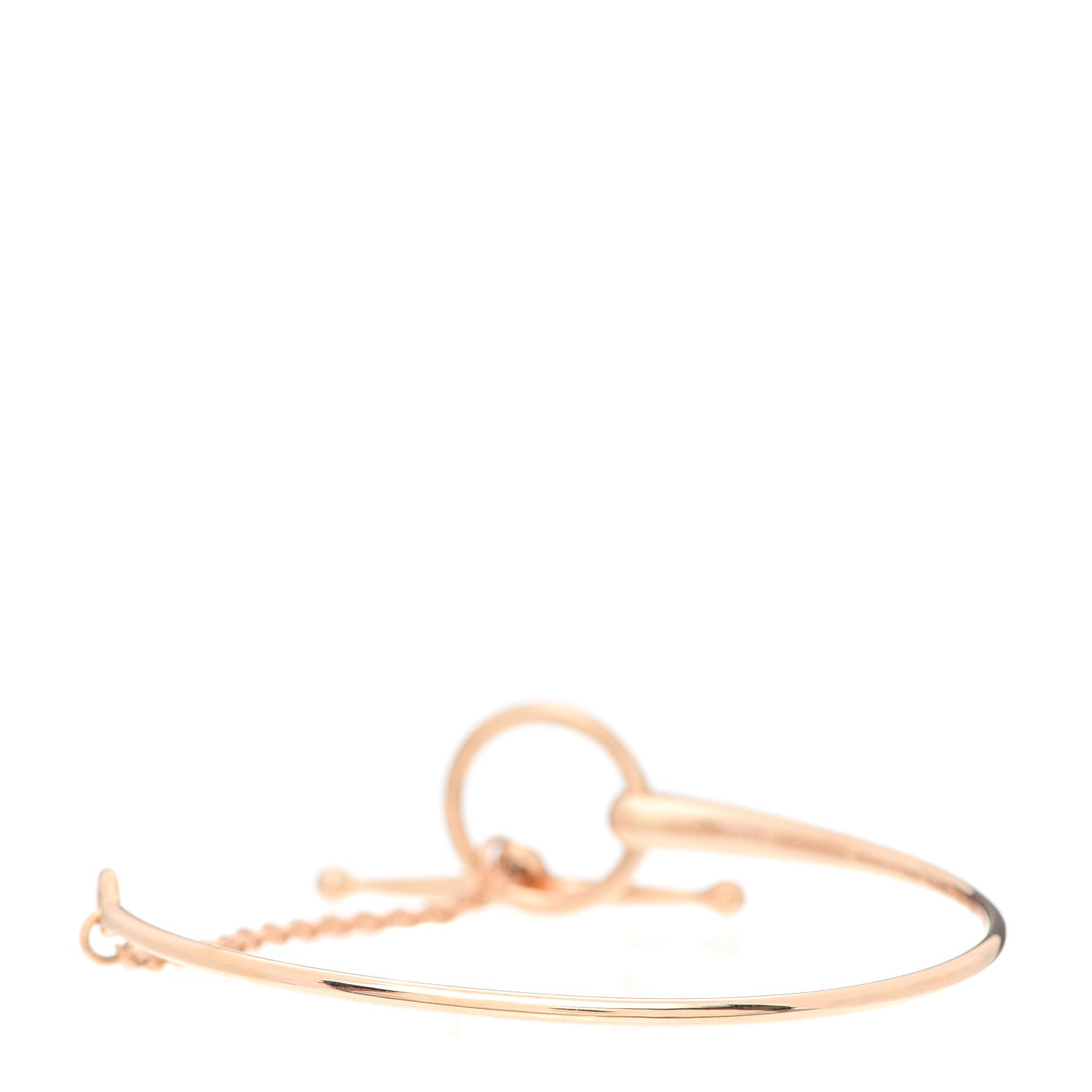 Hermes 18K Rose Gold Filet d'Or Bracelet LG 3 of 5