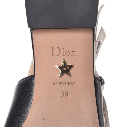 Christian Dior Lambskin Ribbon J'Adior Slingback Ballet Flats 39 Black 8 of 12