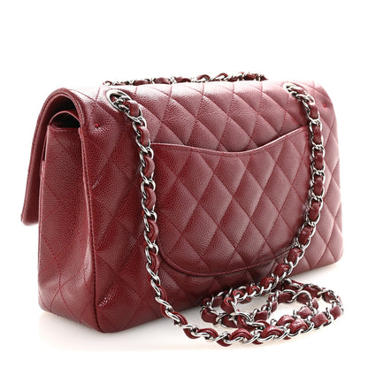 Chanel Caviar Quilted Medium Double Flap Burgundy 2 of 10