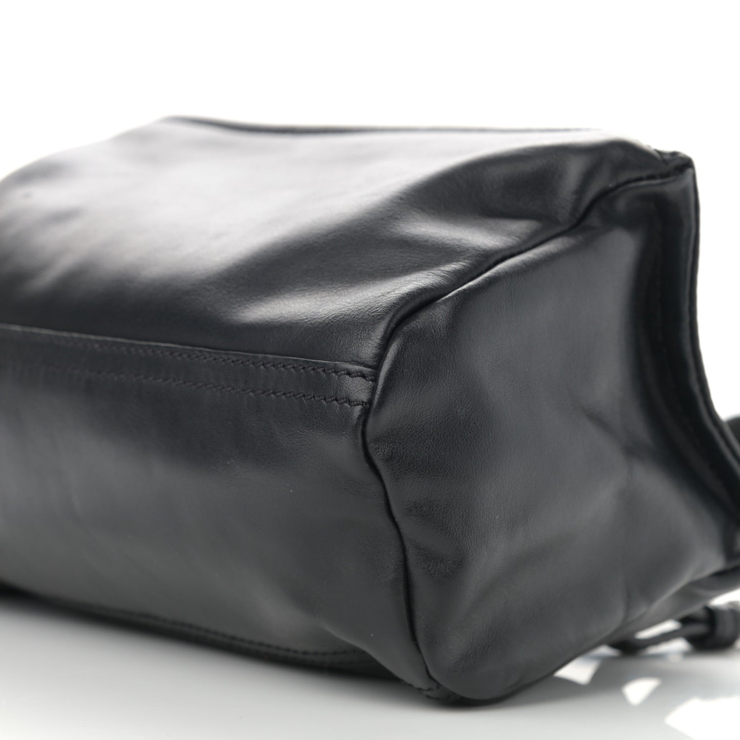 Calfskin Mini Pandora Logo Strap Black