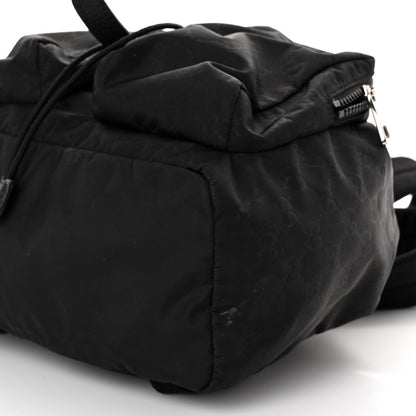 Gucci Nylon Monogram Medium Light Single Buckle Backpack Black 10 of 10