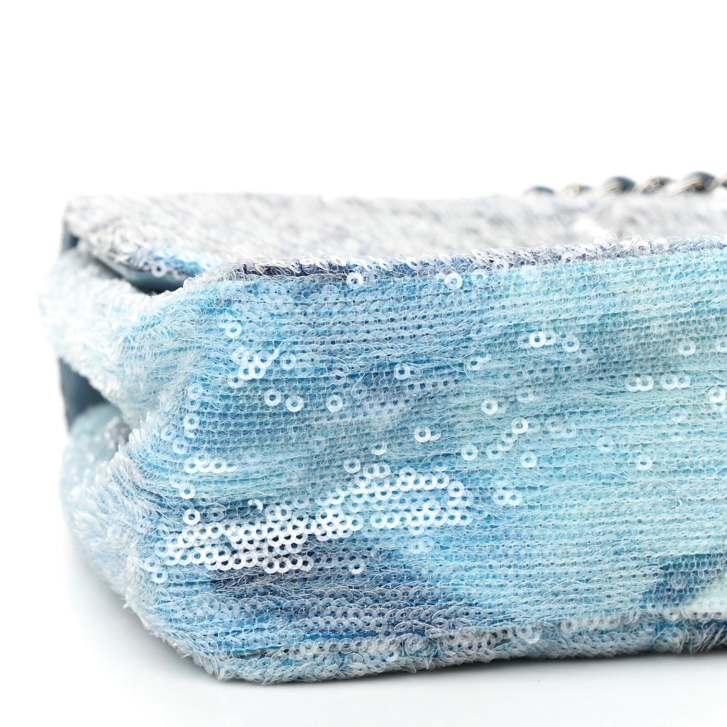 Sequin Large Waterfall Flap Light Blue