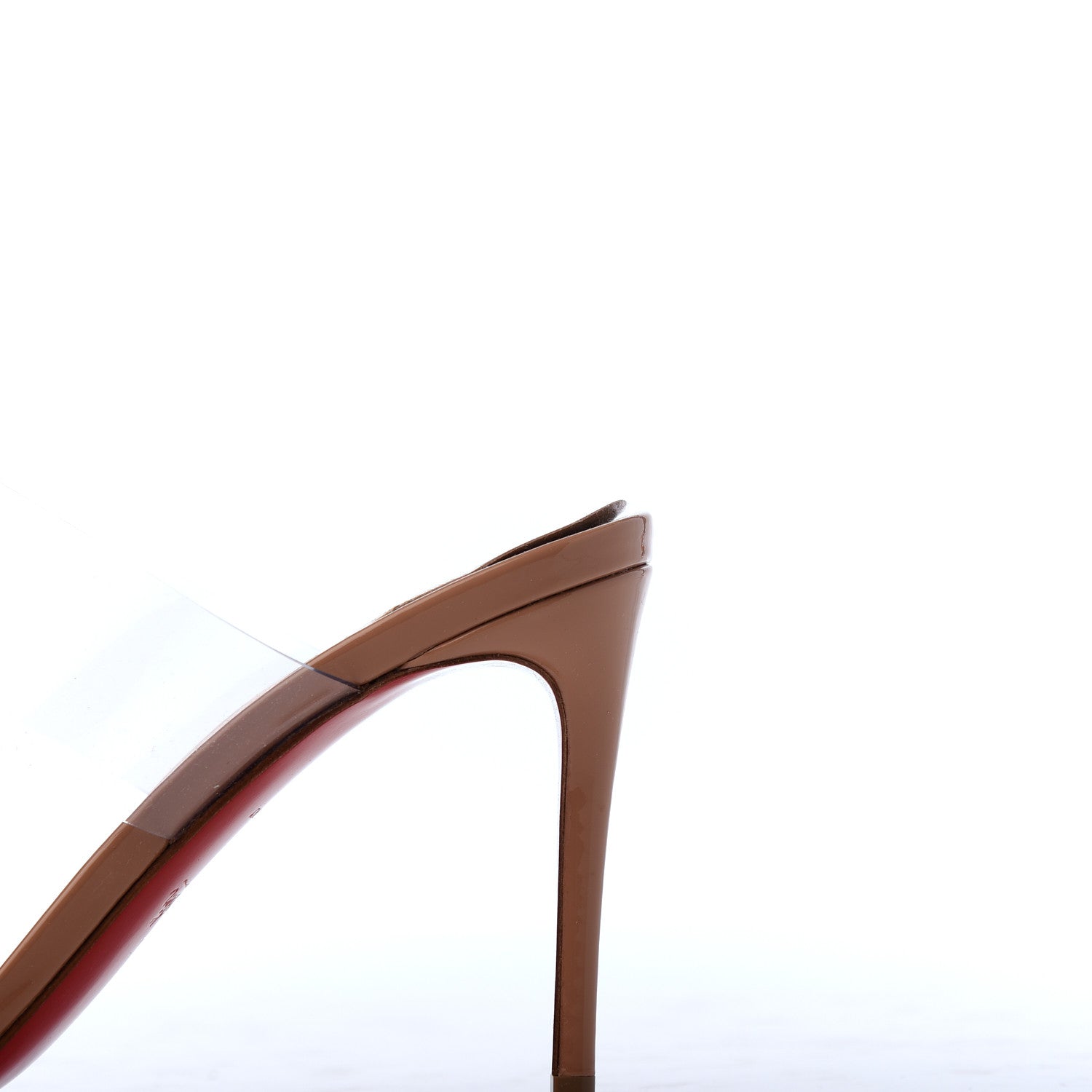 Christian Louboutin Patent PVC Just Nothing 85 Slide Sandals 35 Nude 12 of 13