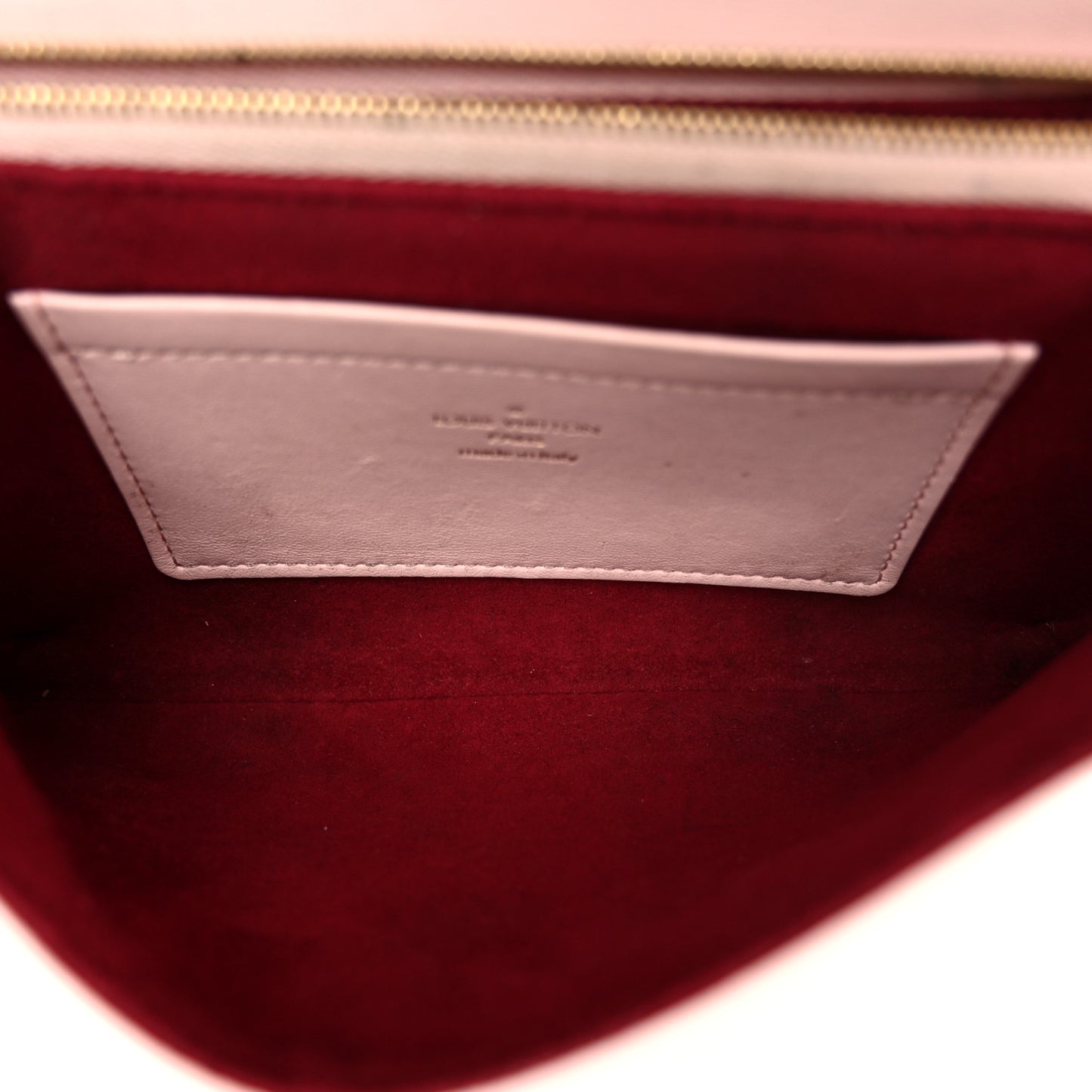 Lambskin Embossed Monogram Pochette Coussin Rose