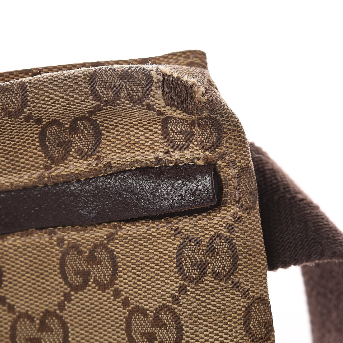 Monogram Web Belt Bag Dark Brown