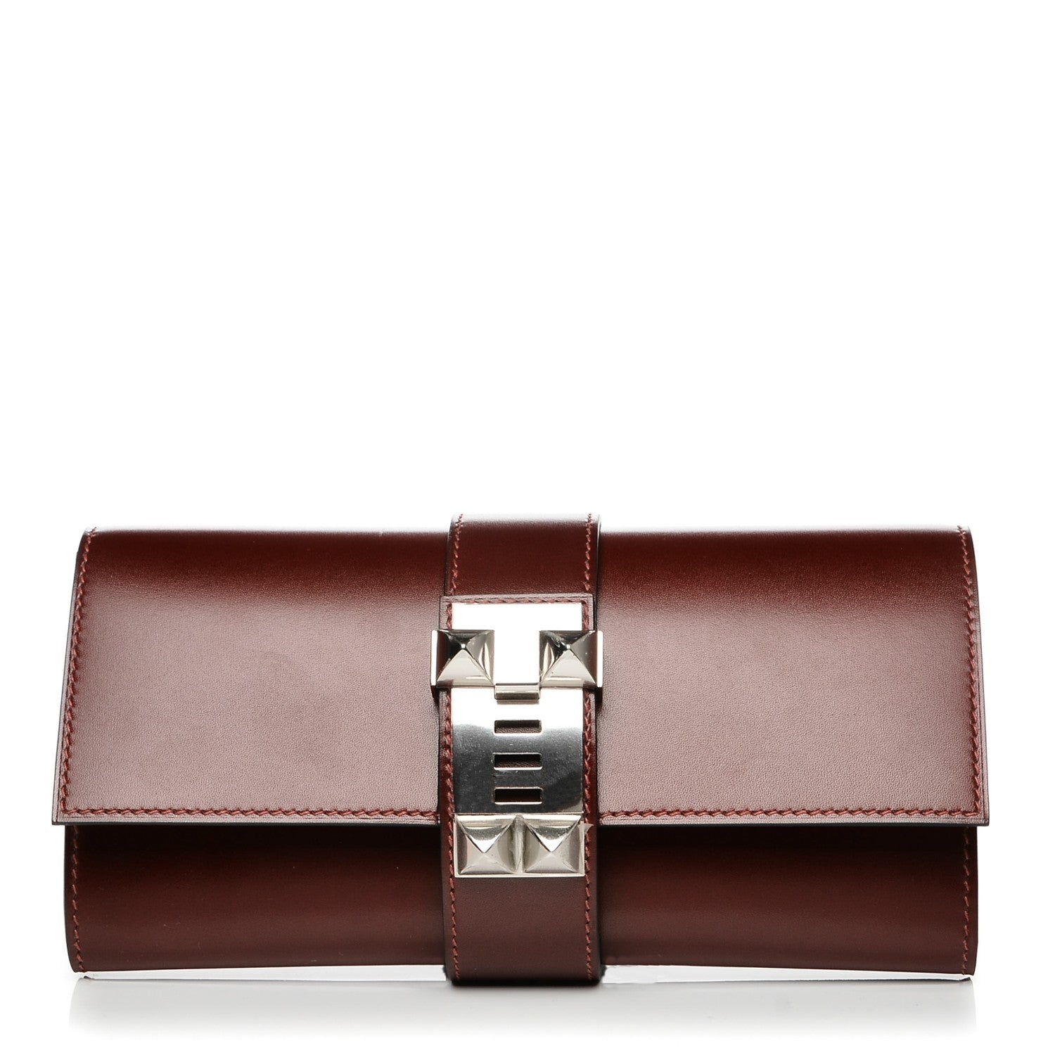 Hermes Tadelakt Medor 23 Clutch Rouge H 1 of 18