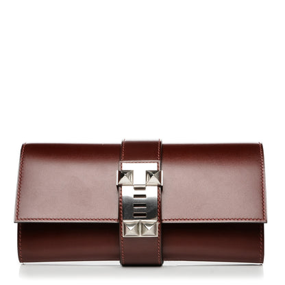 Hermes Tadelakt Medor 23 Clutch Rouge H 1 of 18