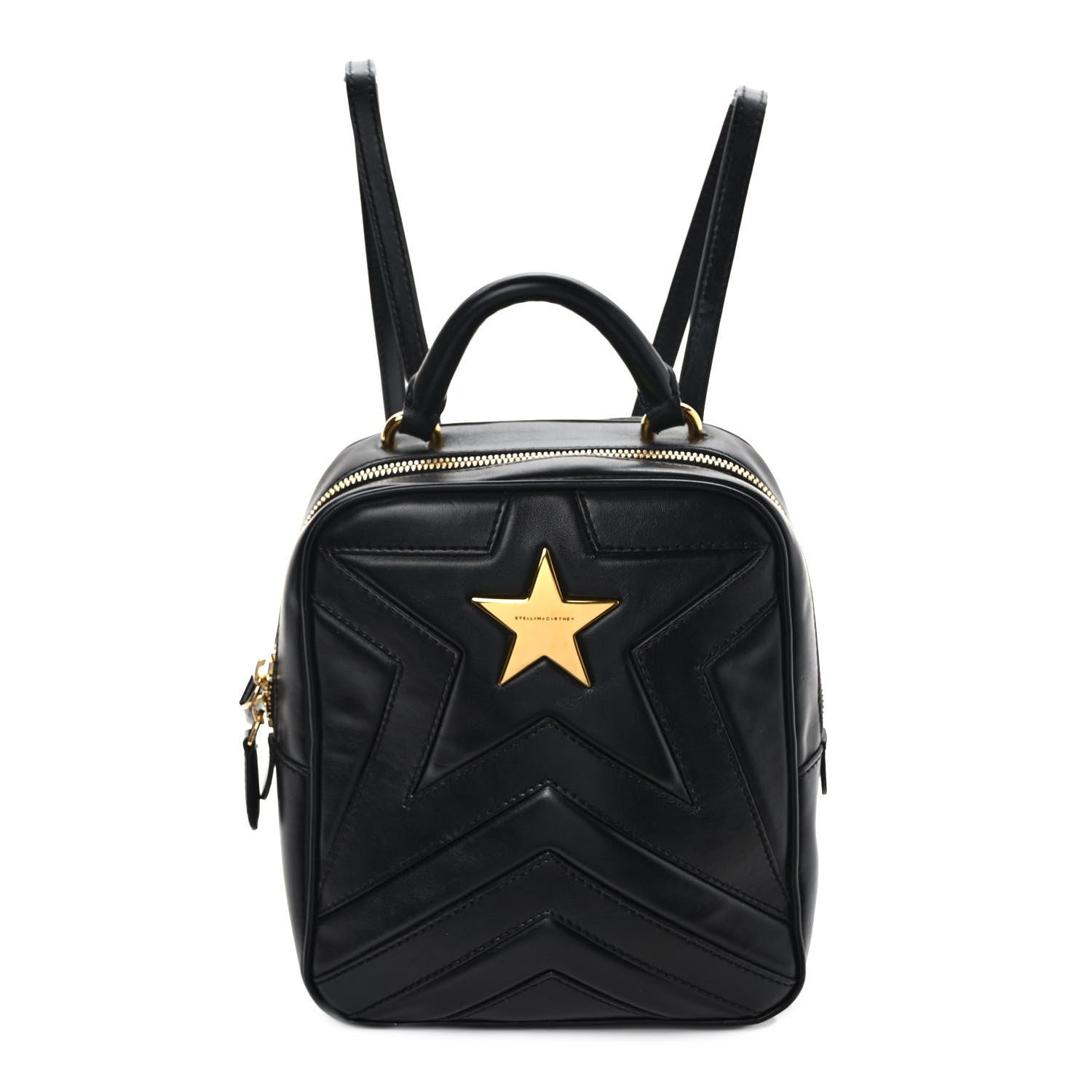 Stella McCartney Eco Alter Nappa Quilted Star Small Backpack Black 1 of 8