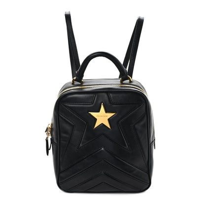 Stella McCartney Eco Alter Nappa Quilted Star Small Backpack Black 1 of 8