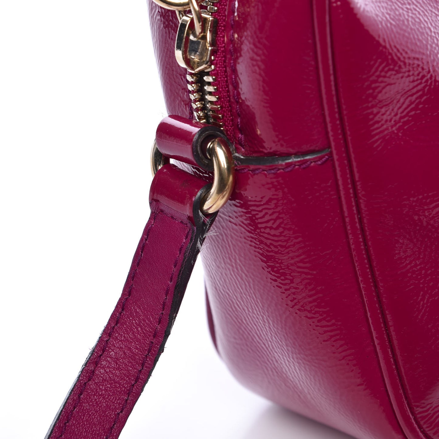 Soft Patent Small Soho Disco Bag Bright Bougainvillea