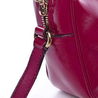 Gucci Soft Patent Small Soho Disco Bag Bright Bougainvillea 13 of 17