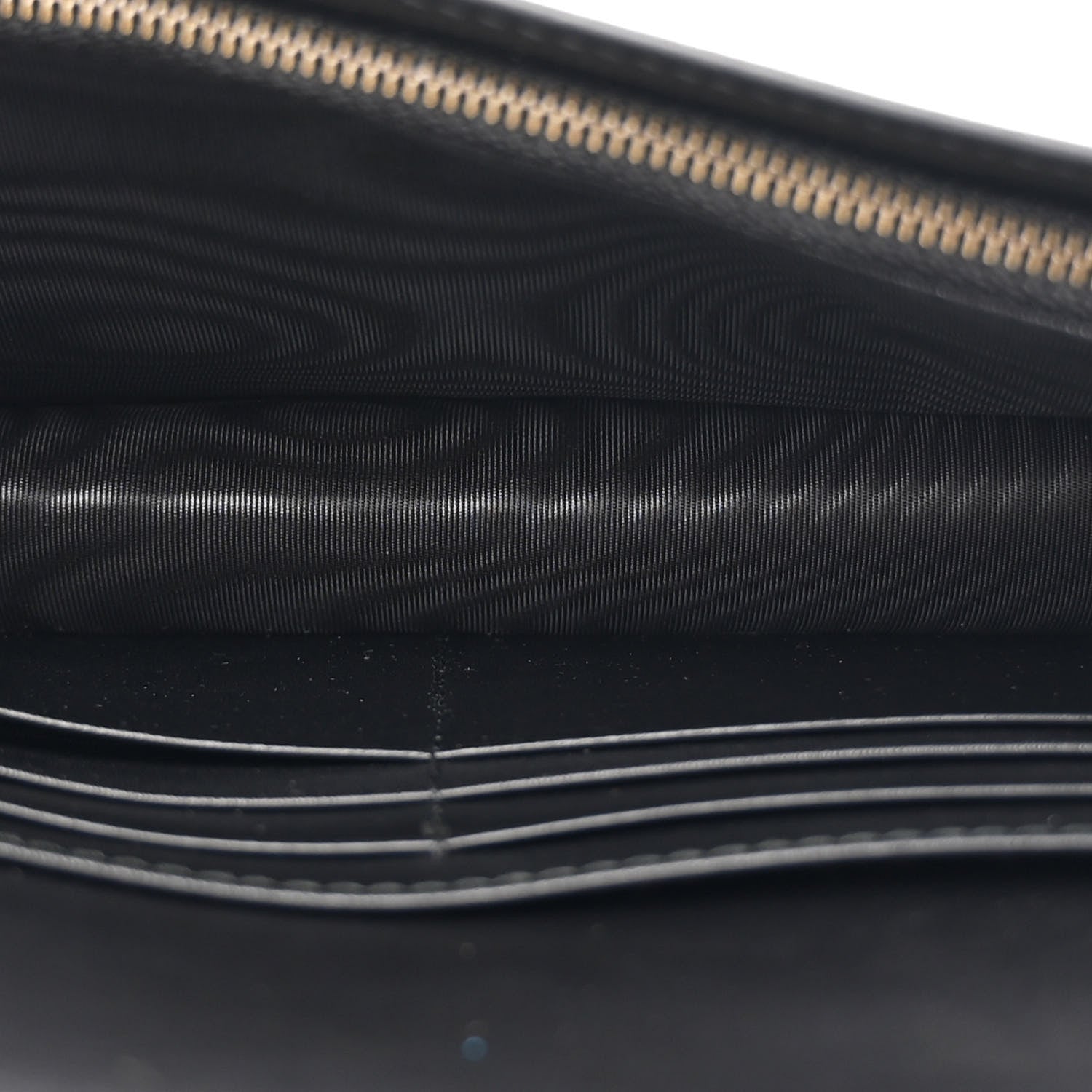 Gucci Guccissima Signature Crystal Cat Chain Wallet Black 5 of 10