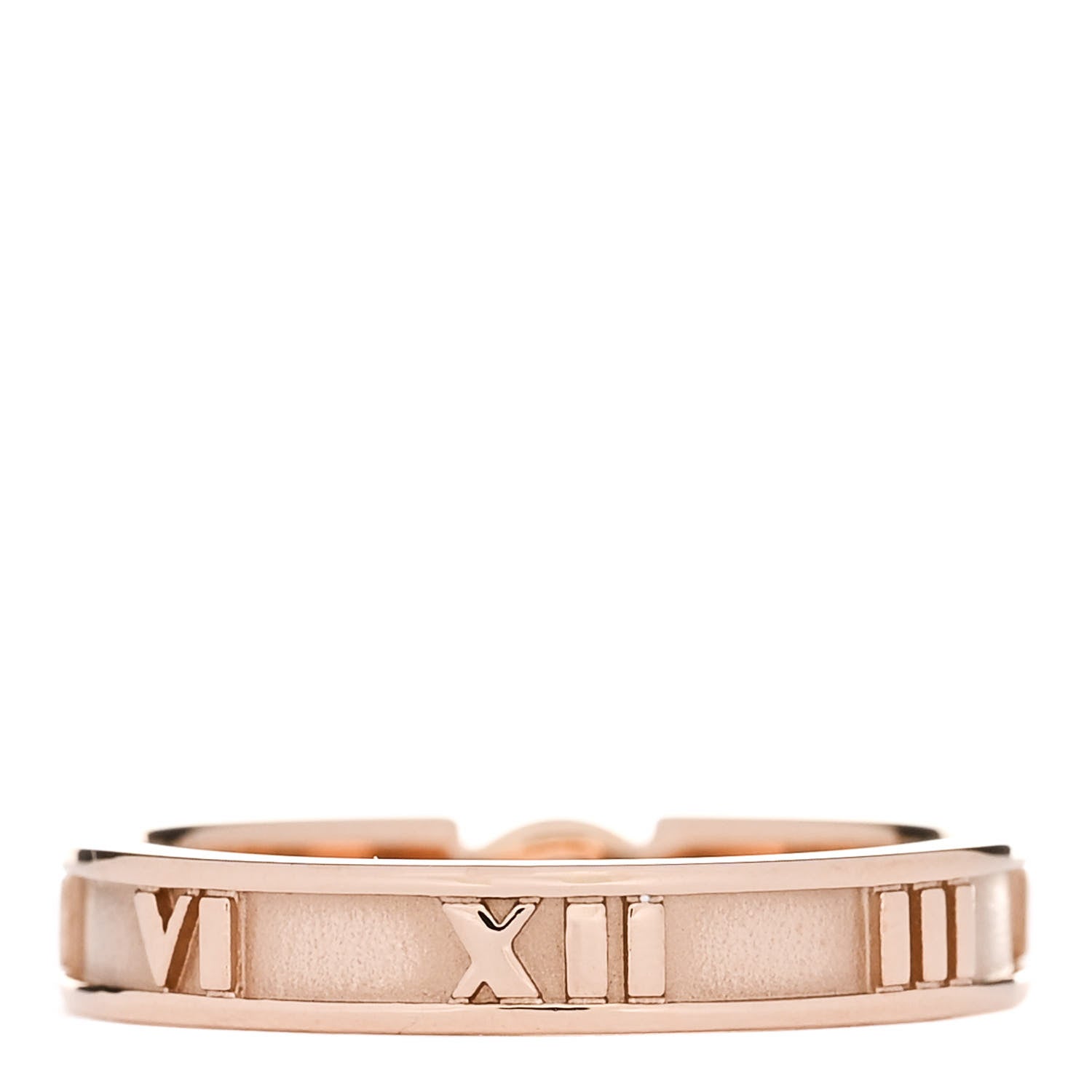 Tiffany 18K Rose Gold Diamond Narrow Atlas Closed Ring 52 6 3 of 5