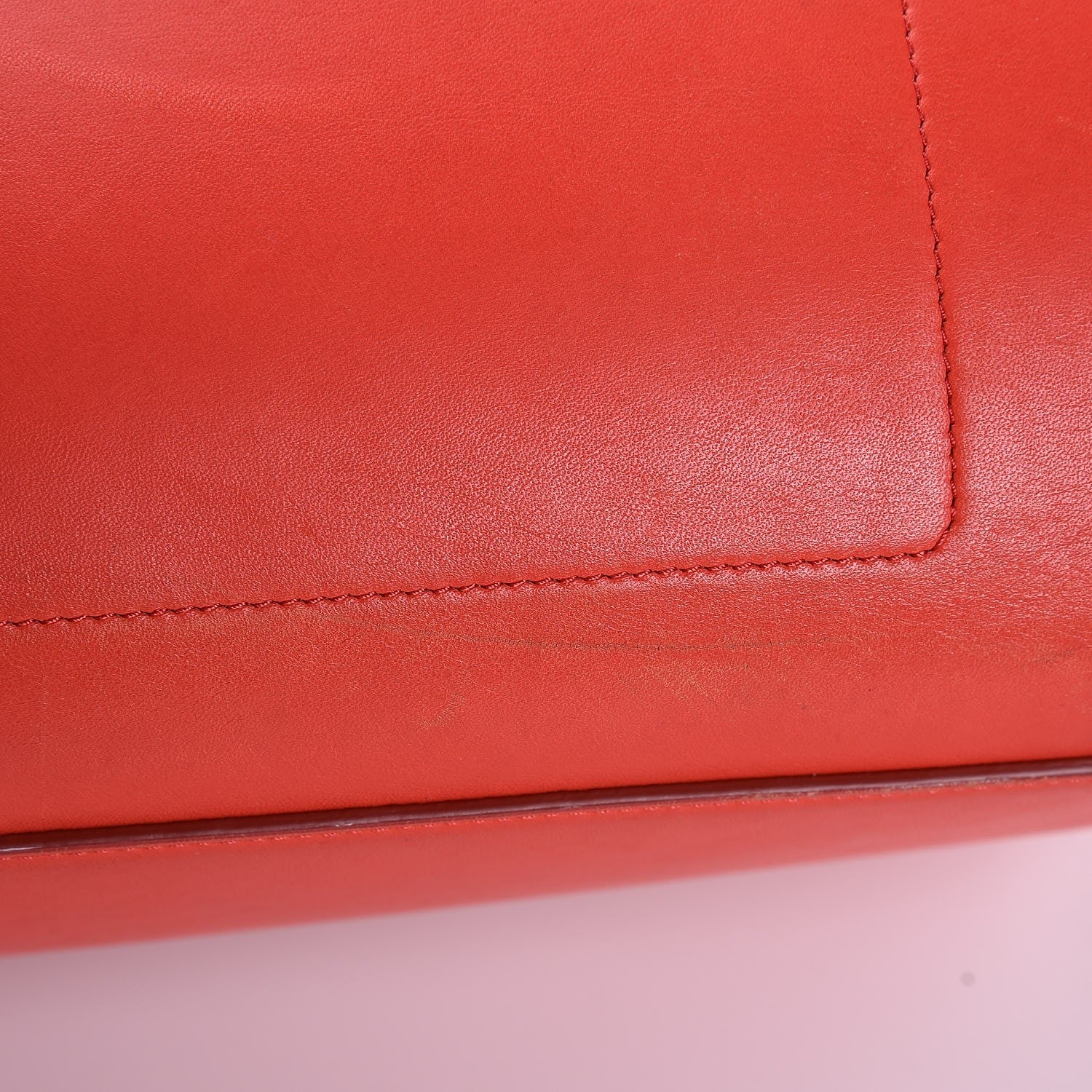 Celine Smooth Calfskin Medium Phantom Luggage Vermillion 13 of 17