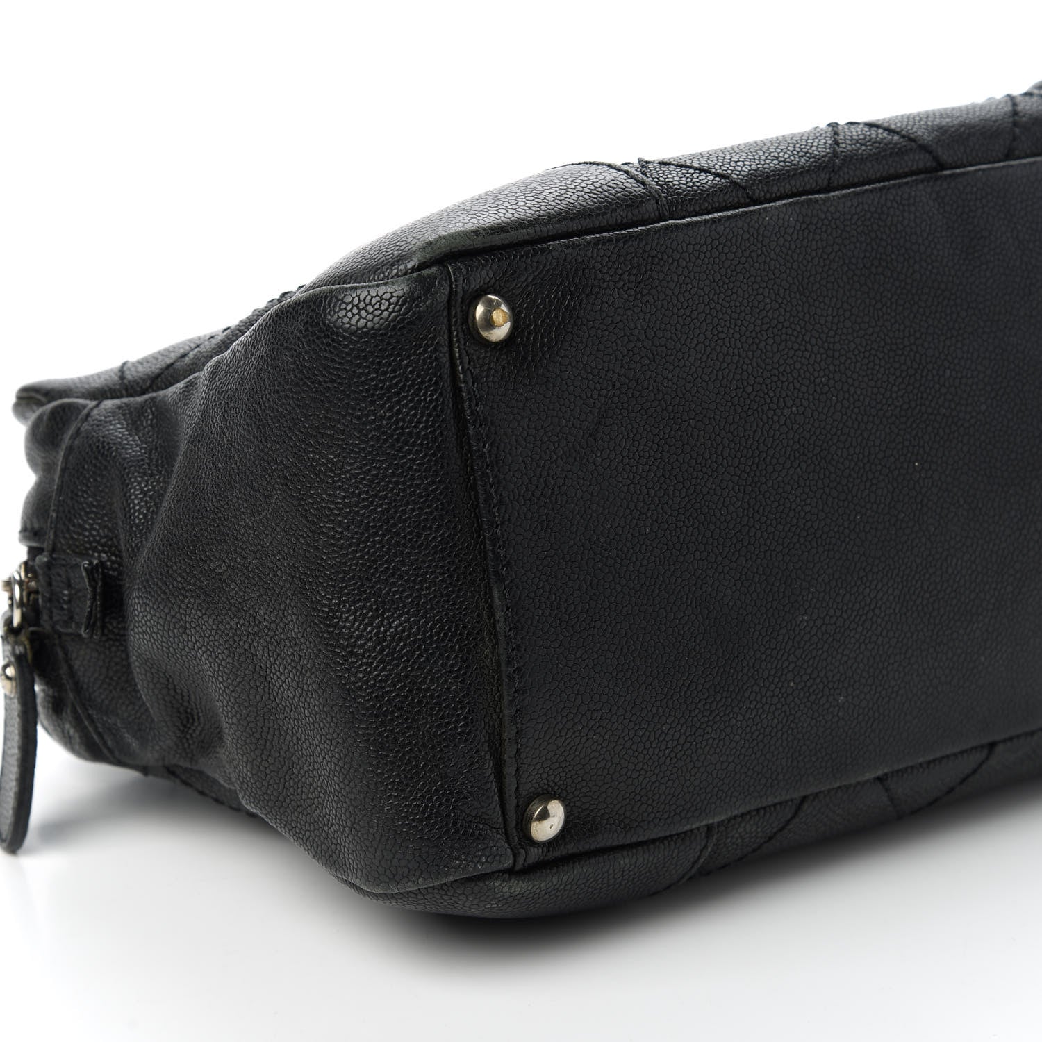 Chanel Distressed Caviar Outdoor Ligne Tote Black 6 of 10