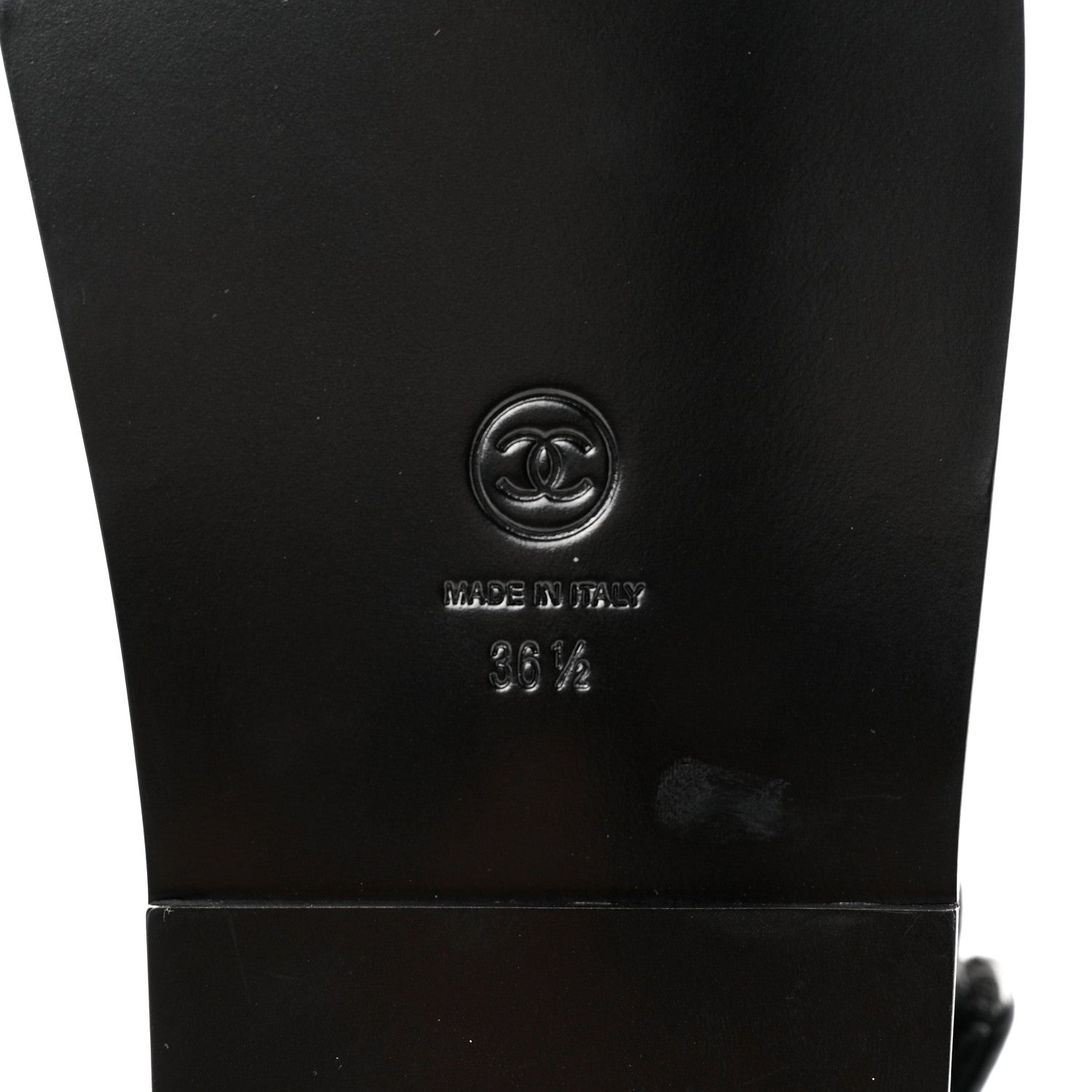 Chanel Grained Calfskin Velcro Dad Sandals 36.5 Black 6 of 9
