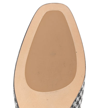 Jimmy Choo Glitter Houndstooth Wheel Weekend Slipper 38 Black Silver 11 of 13