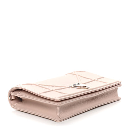 Christian Dior Grained Calfskin Diorama Wallet on Chain Pouch Rose Poudre 3 of 5