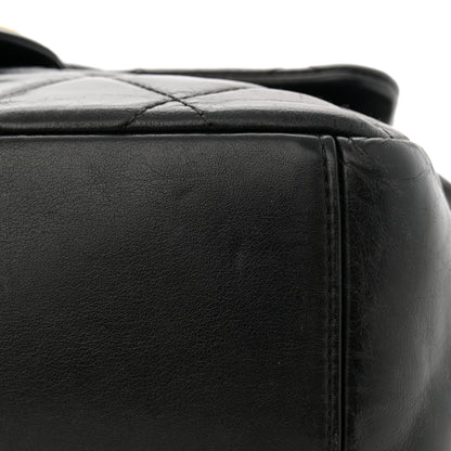 Chanel Glazed Calfskin Quilted Medium Gold Bar Top Handle Flap Black 15 of 16