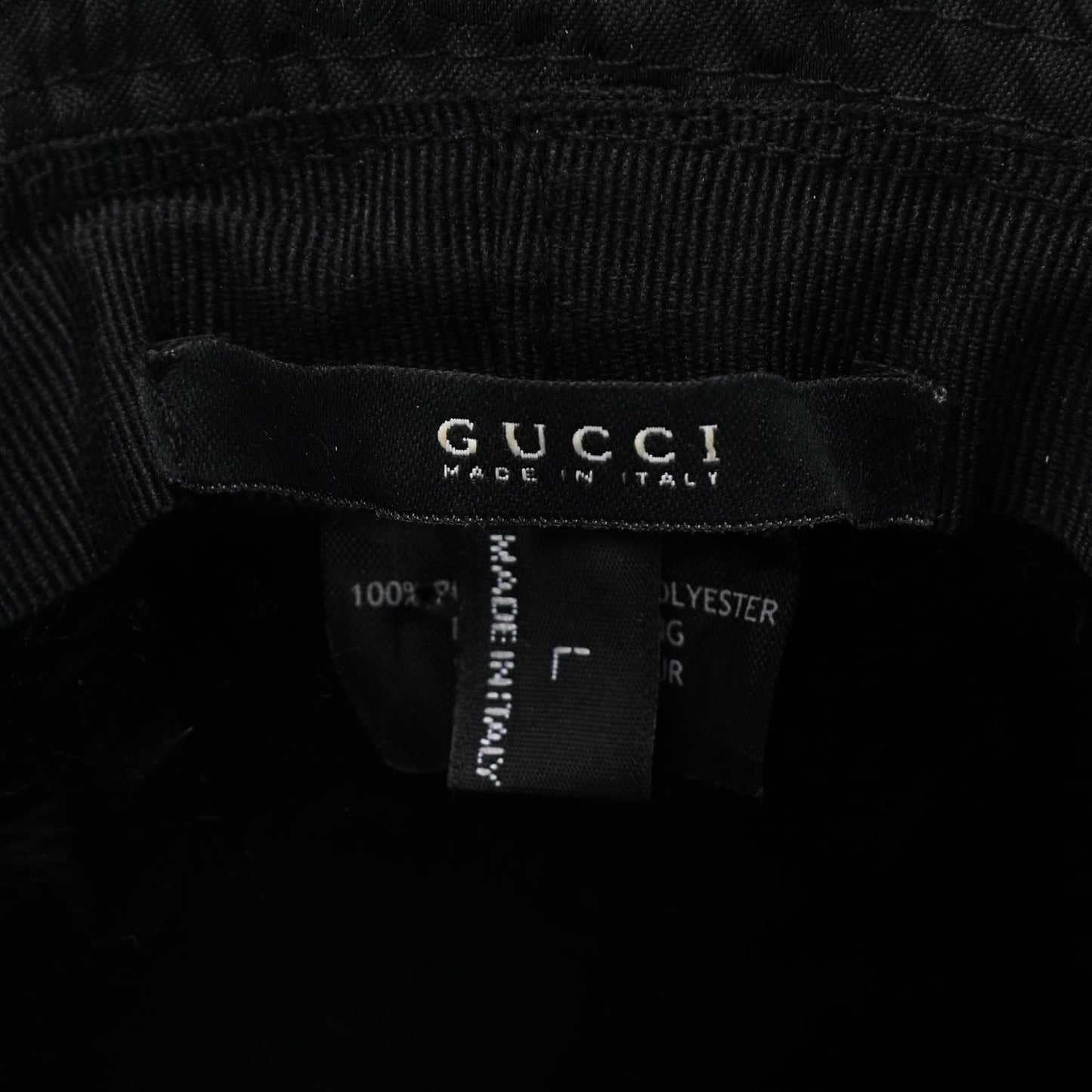 Nylon Lapin Fur Monogram Bucket Hat L Black