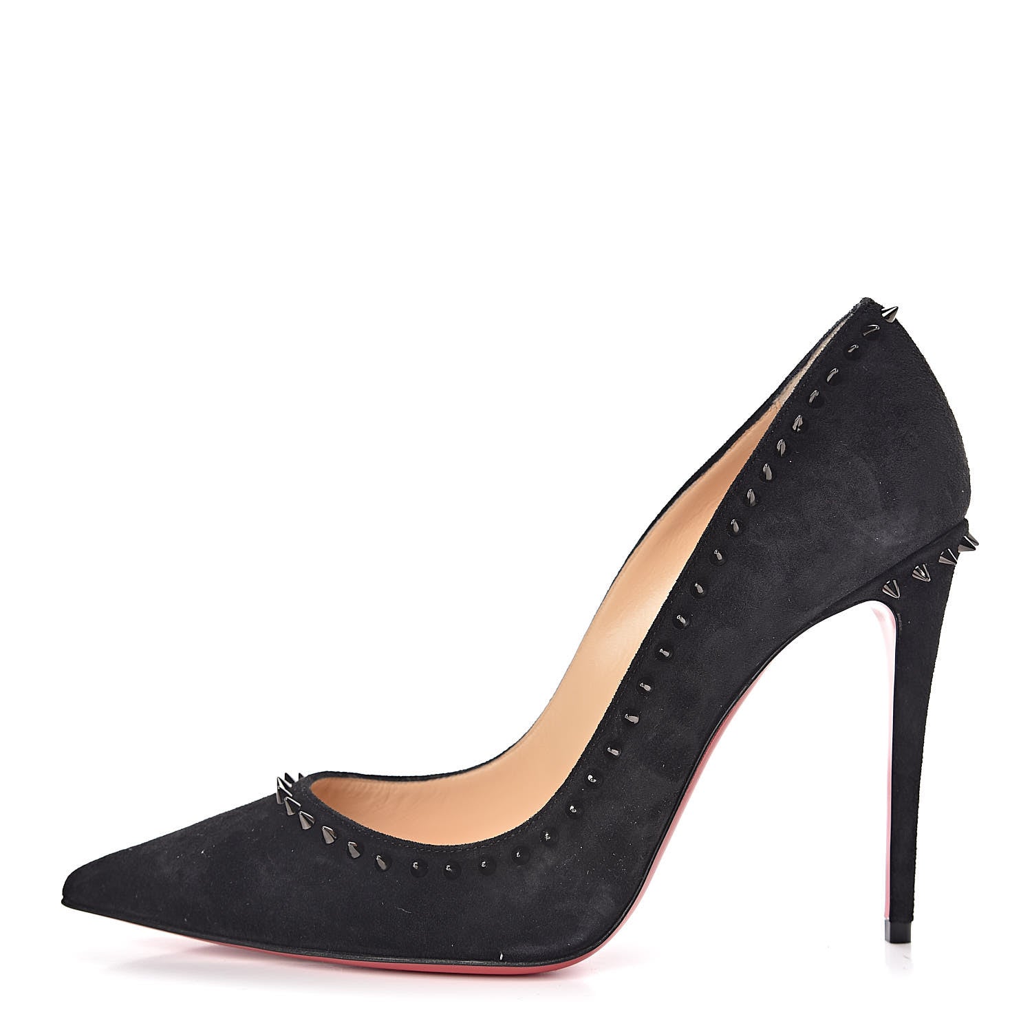 Christian Louboutin Veau Velours Anjalina 100 Pumps 38 Black 1 of 9