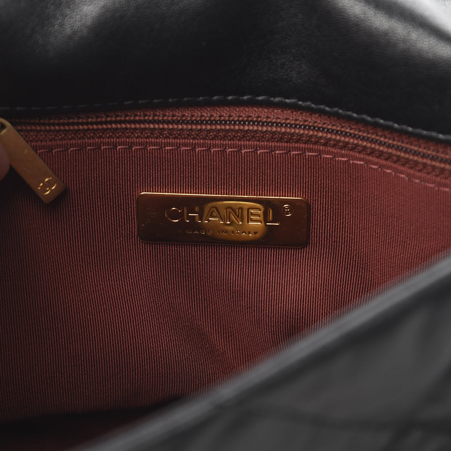 Chanel Lambskin Quilted Medium 19 Flap Black 6 of 12