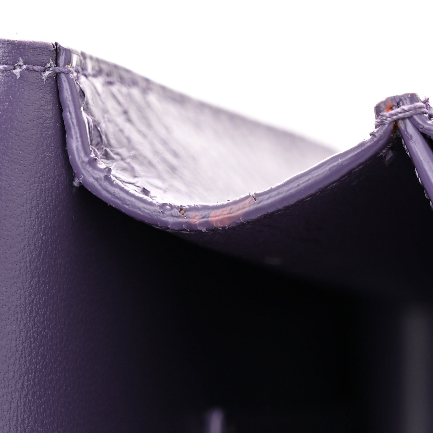 Saint Laurent Calfskin Snakeskin Small Monogram Sunset Purple