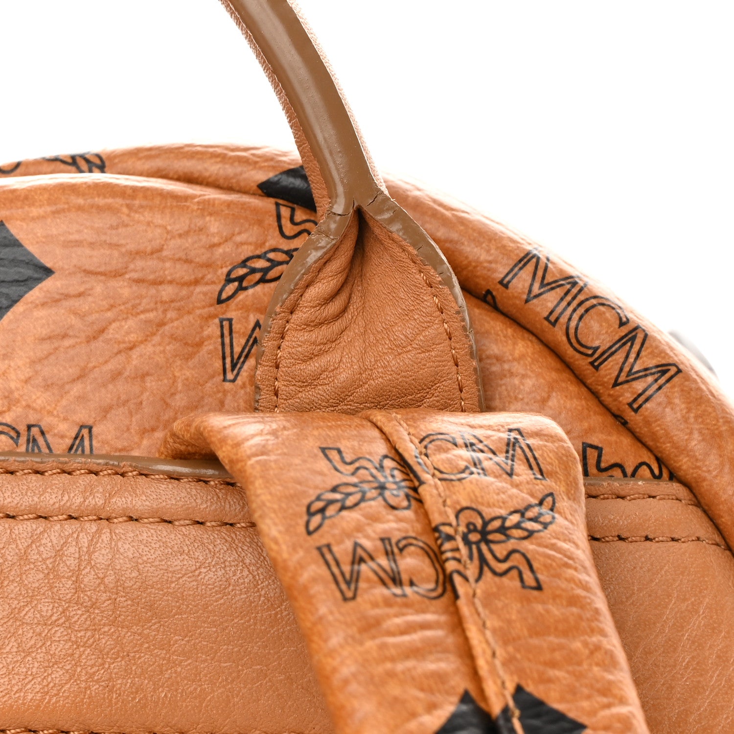 MCM Visetos Studded Small Stark M Backpack Cognac 13 of 15