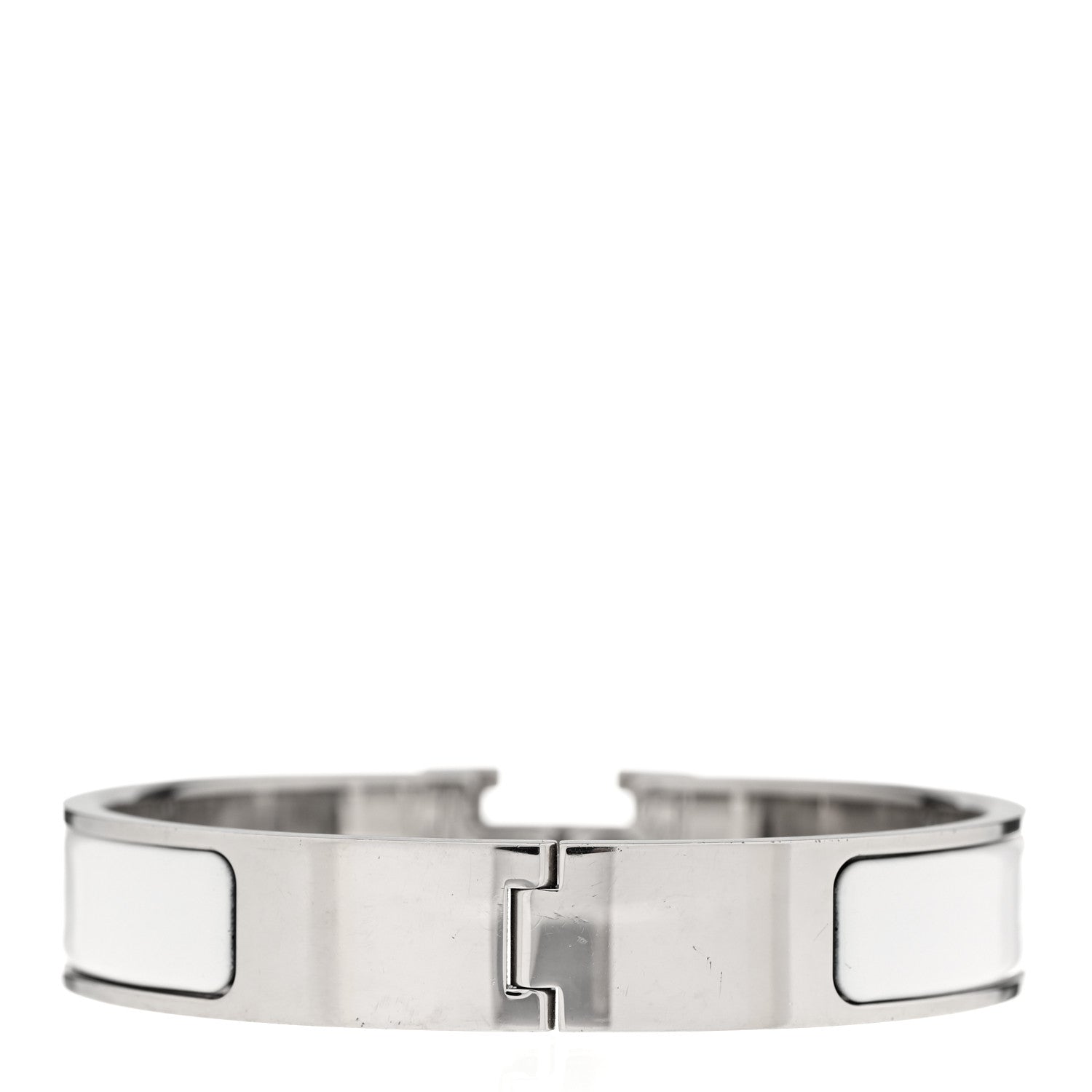 Hermes Enamel Narrow Clic Clac H Bracelet PM White 3 of 4
