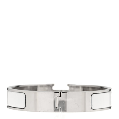 Hermes Enamel Narrow Clic Clac H Bracelet PM White 3 of 4