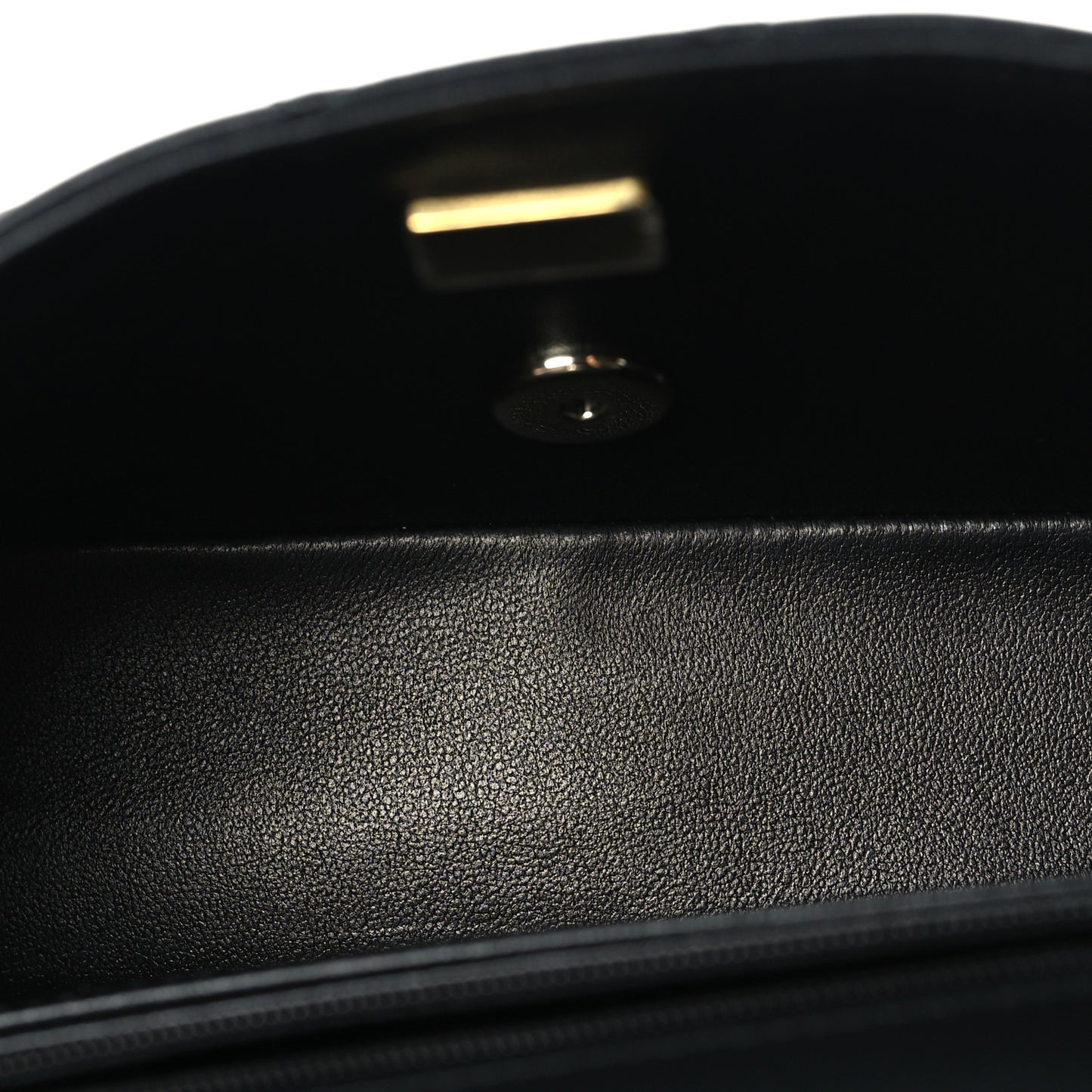 Lambskin Quilted Mini Rectangular Flap Black