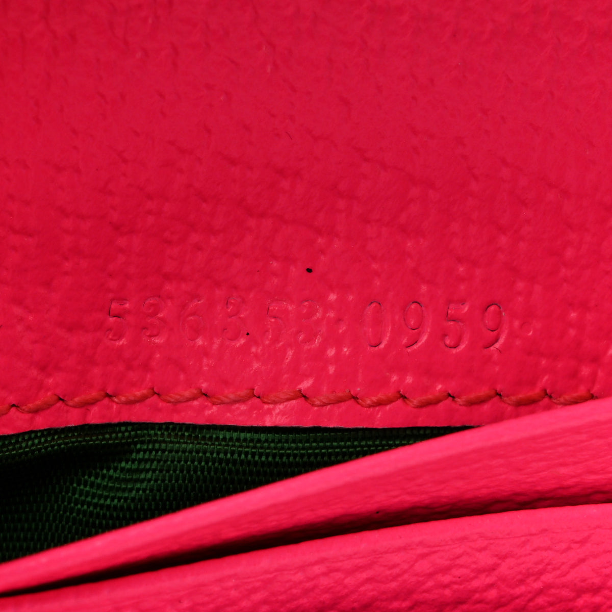 Calfskin Flora Print Zumi Card Case Fuxia Fluo