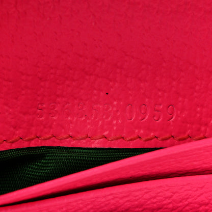 Gucci Calfskin Flora Print Zumi Card Case Fuxia Fluo 7 of 12