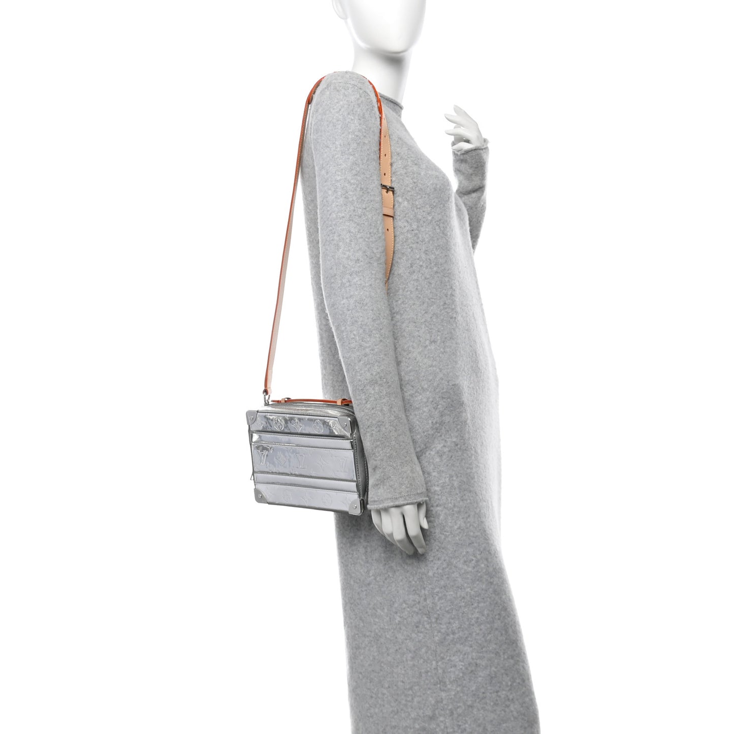 Monogram Mirror Handle Trunk Silver