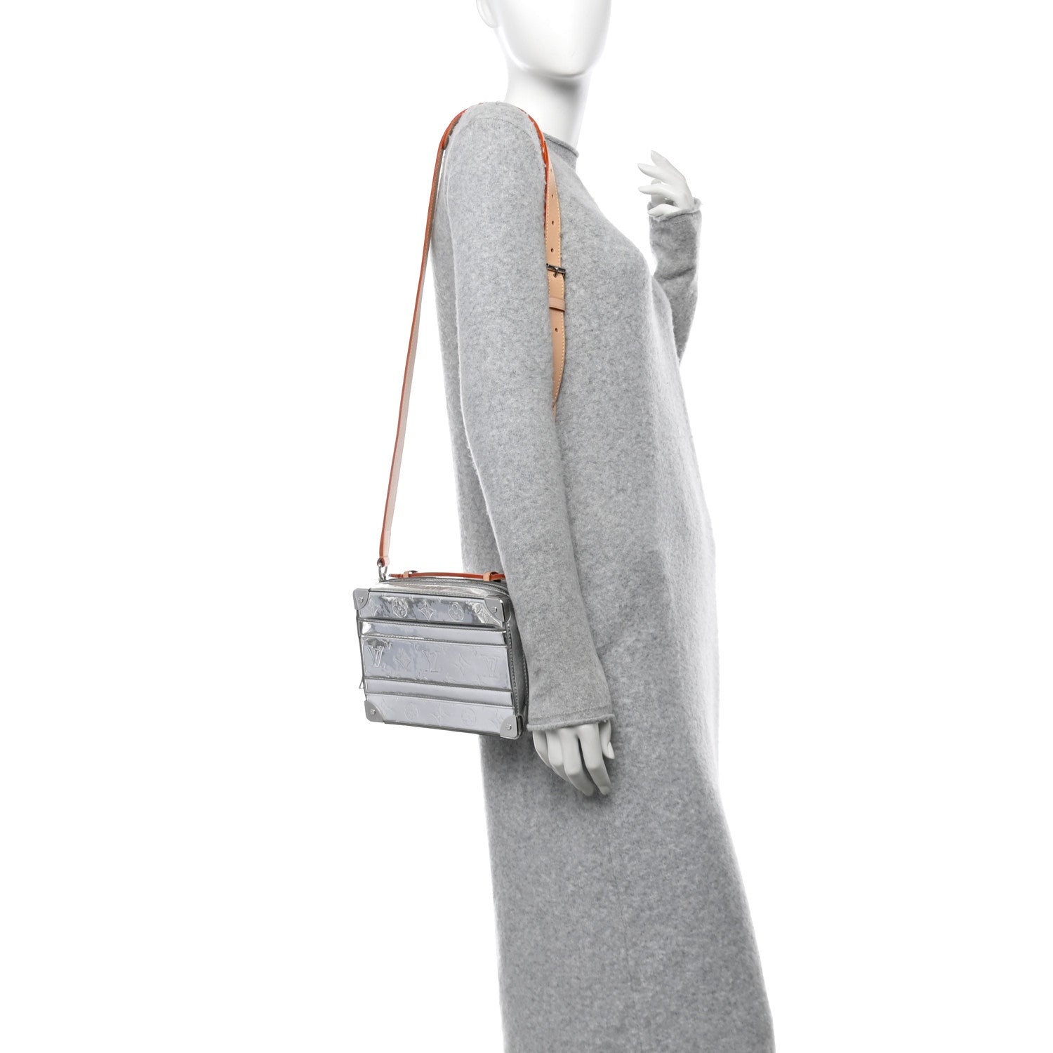 Louis Vuitton Monogram Mirror Handle Trunk Silver 2 of 9