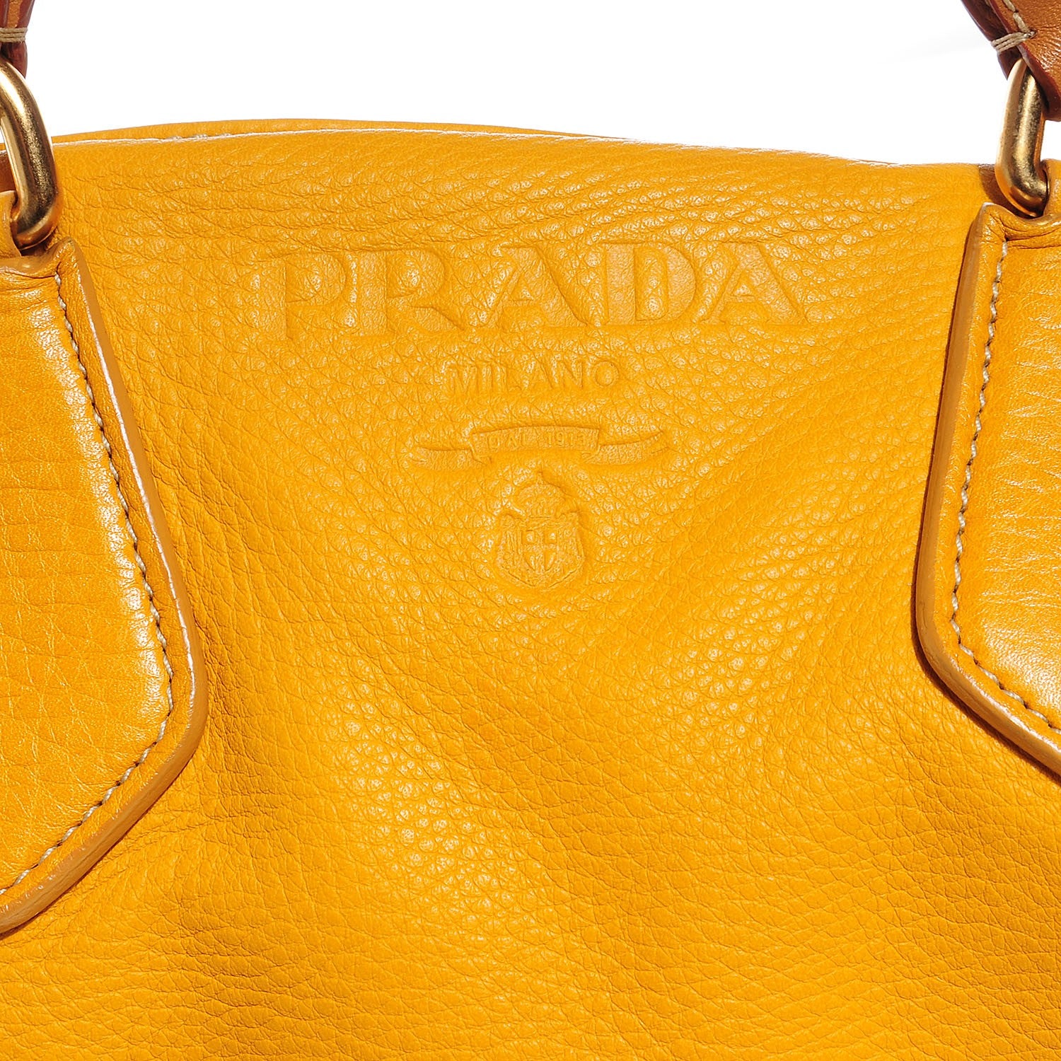 Prada Vitello Daino Crossbody Bag Ocra 7 of 10
