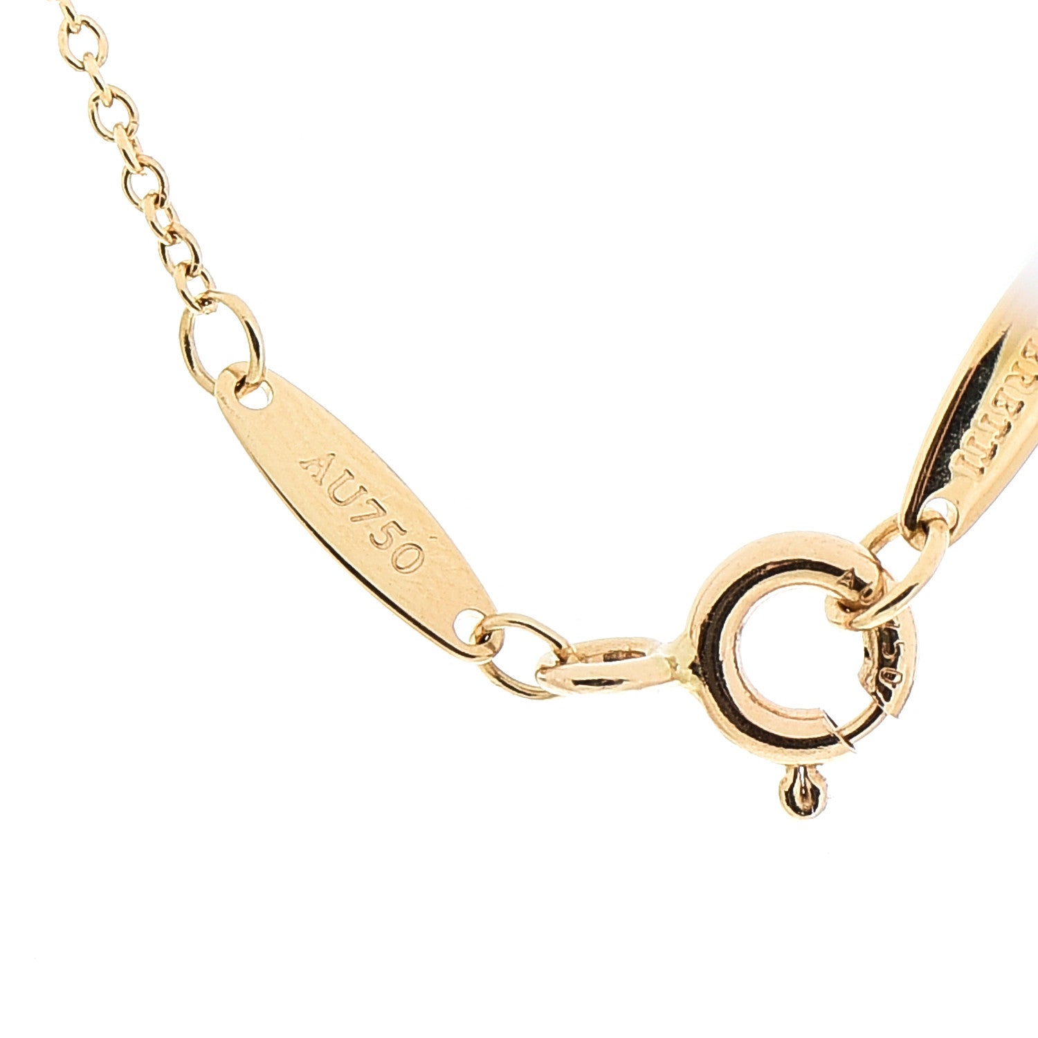 Tiffany 18K Yellow Gold Diamond .08ct Elsa Peretti Diamonds by the Yard Pendant Necklace 5 of 7