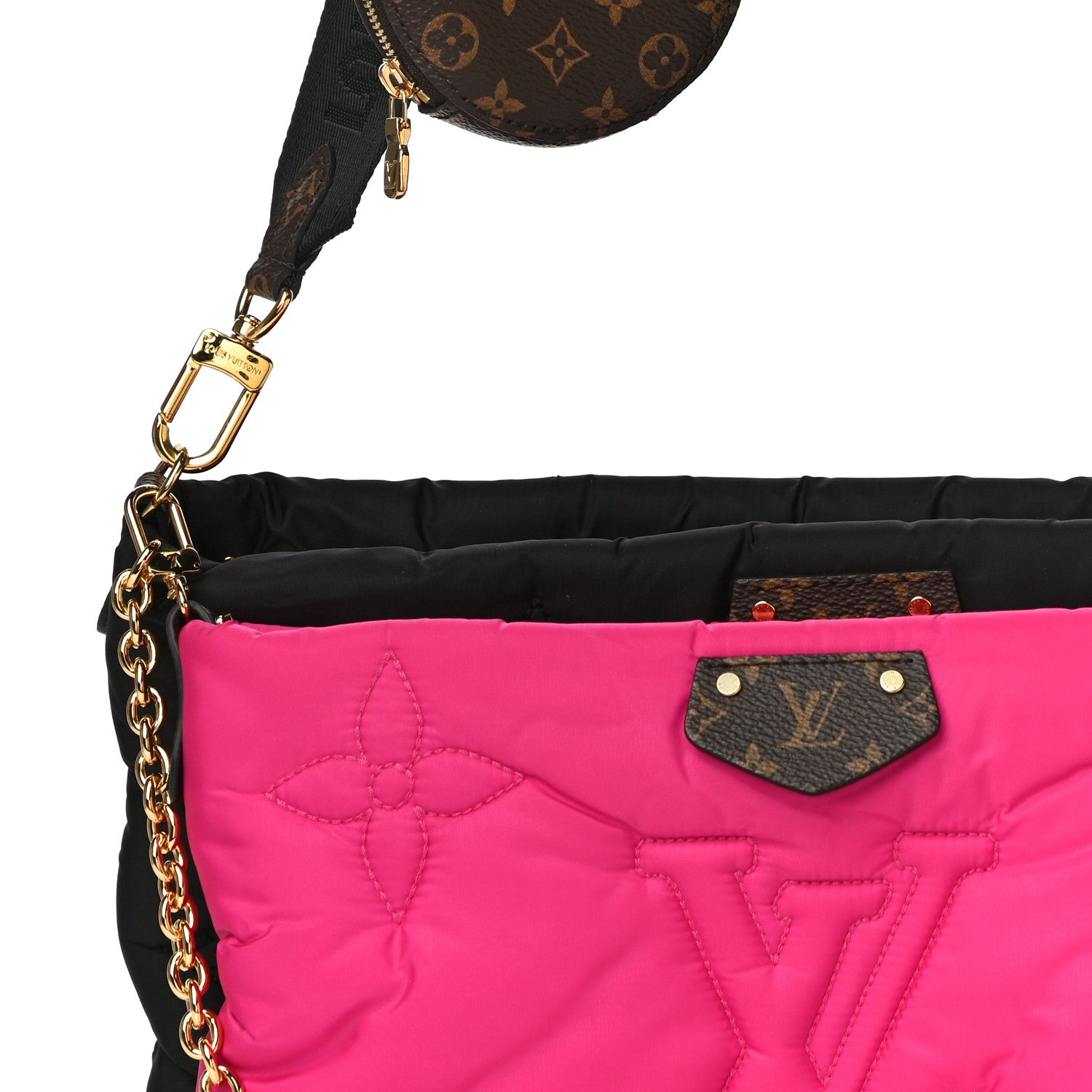 Louis Vuitton Econyl Monogram Pillow Maxi Multi Pochette Accessories Black Fuchsia 8 of 11
