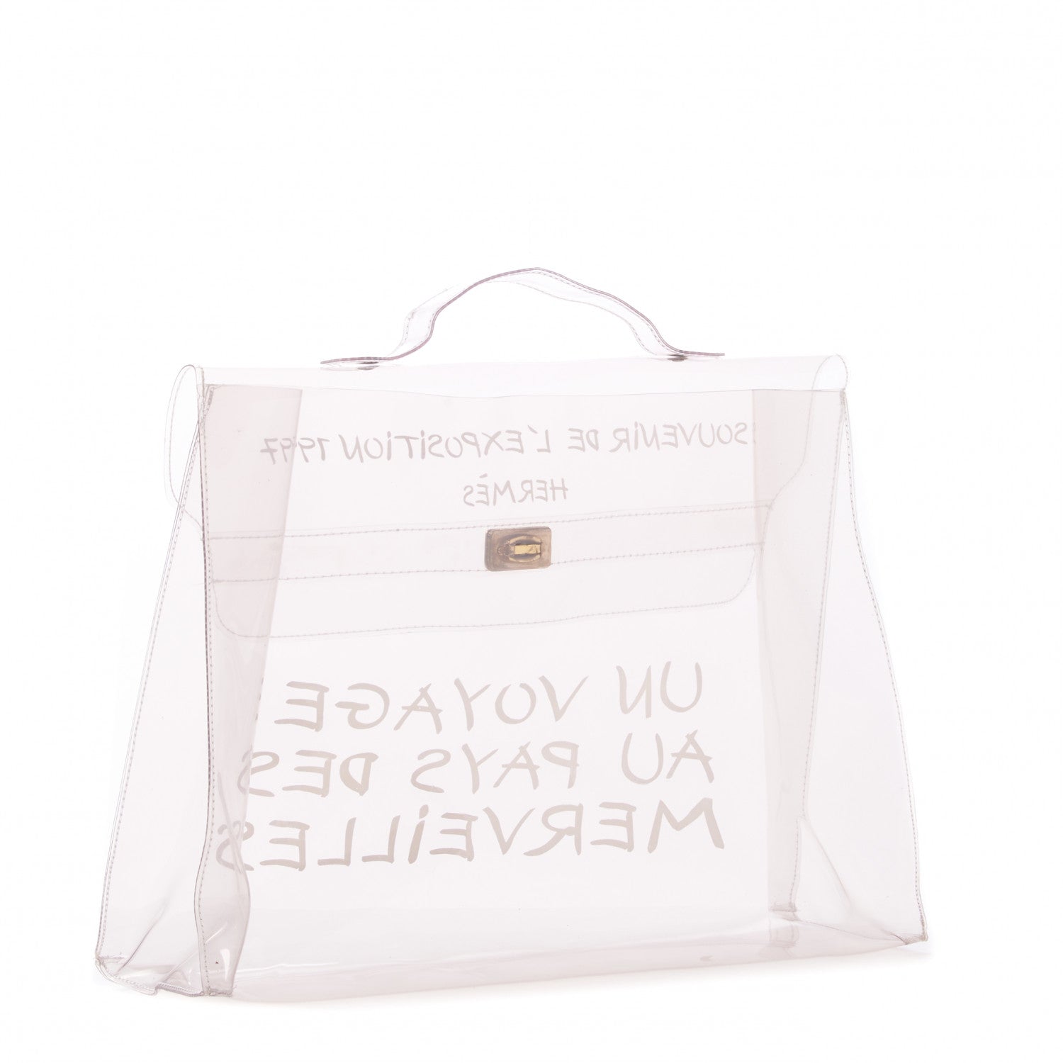 Hermes Vinyl Souvenir De L'Exposition Kelly Transparent 2 of 7