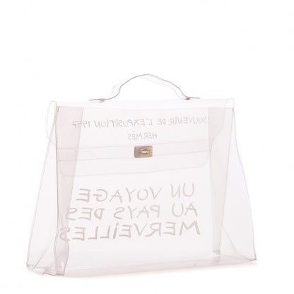 Hermes Vinyl Souvenir De L'Exposition Kelly Transparent 2 of 7