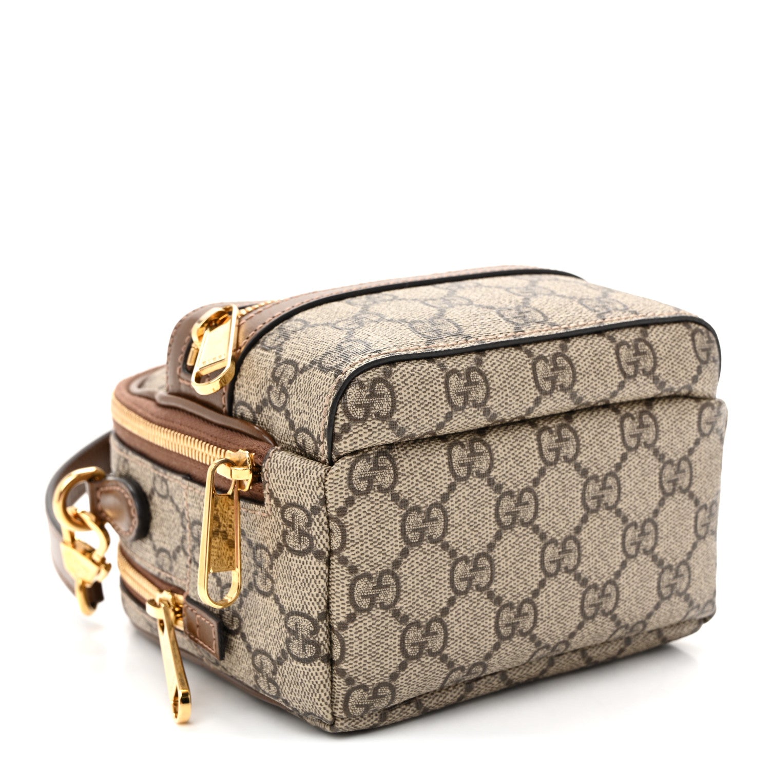 Gucci GG Supreme Monogram Azalea Calfskin Retro Interlocking G Multi-Function Bag Beige Ebony Brown Sugar 4 of 10