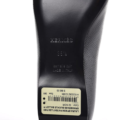 Hermes Patent Epsom Laura Ballerina Flats 38.5 Black 6 of 8