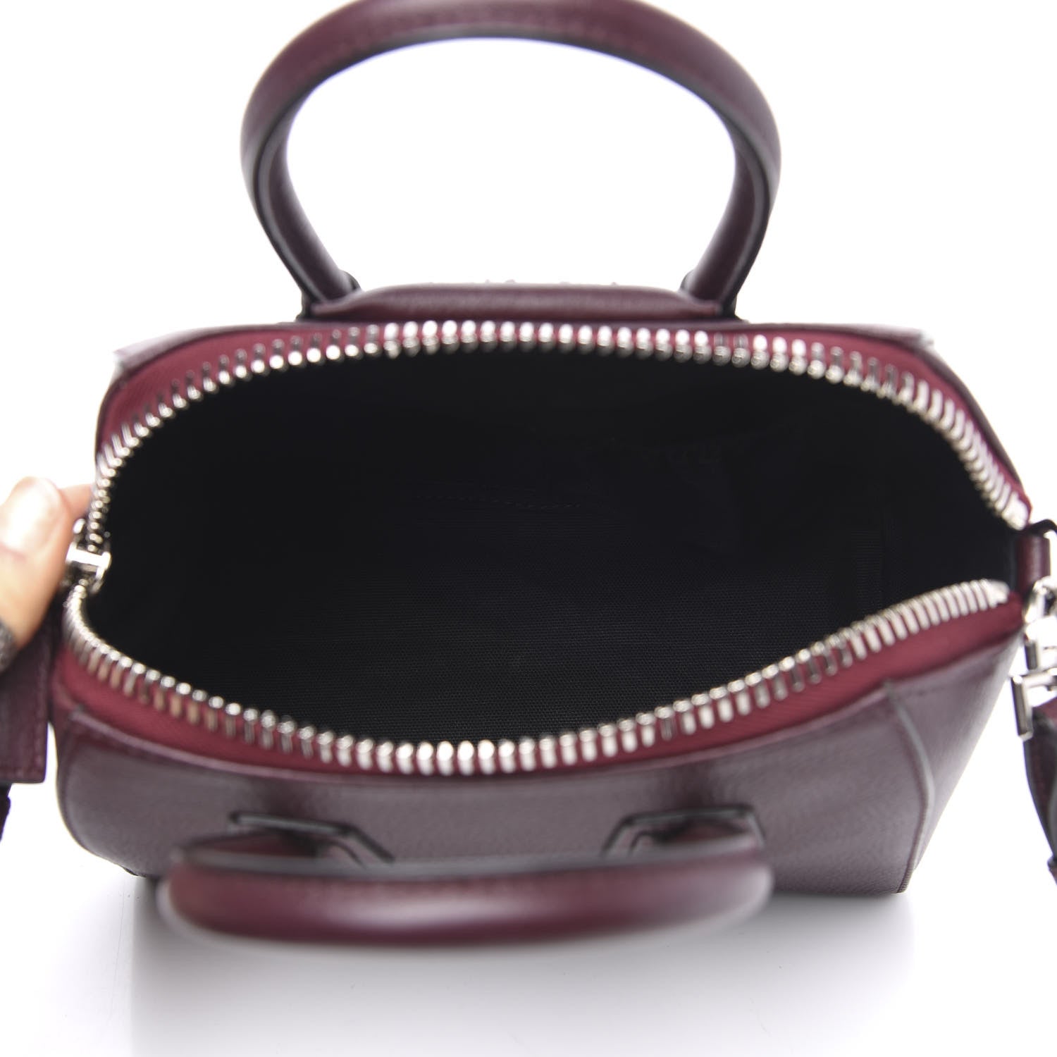 Givenchy Sugar Goatskin Mini Antigona Oxblood 7 of 12