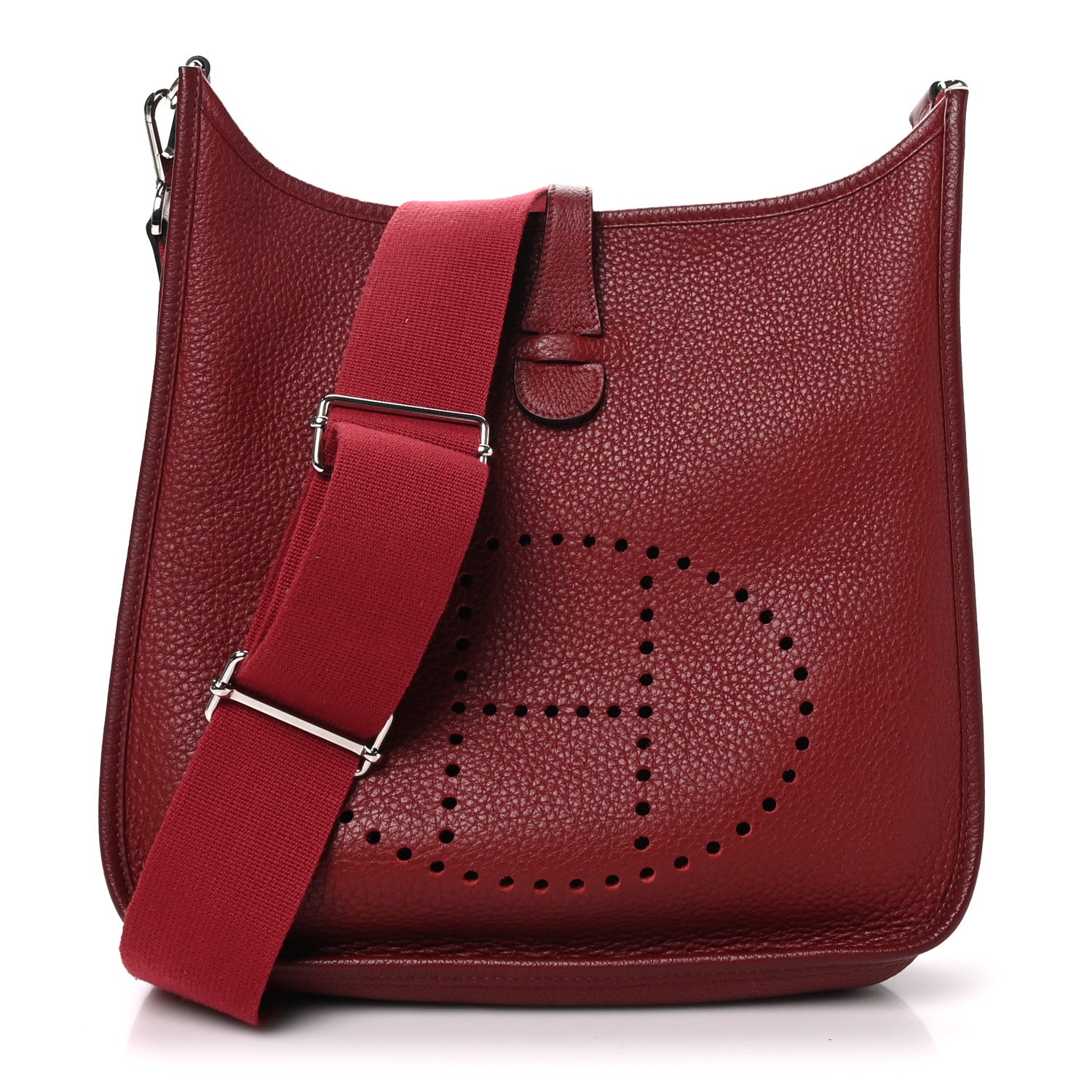 Hermes Taurillon Clemence Evelyne III PM Rubis 1 of 10