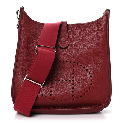 Hermes Taurillon Clemence Evelyne III PM Rubis 1 of 10