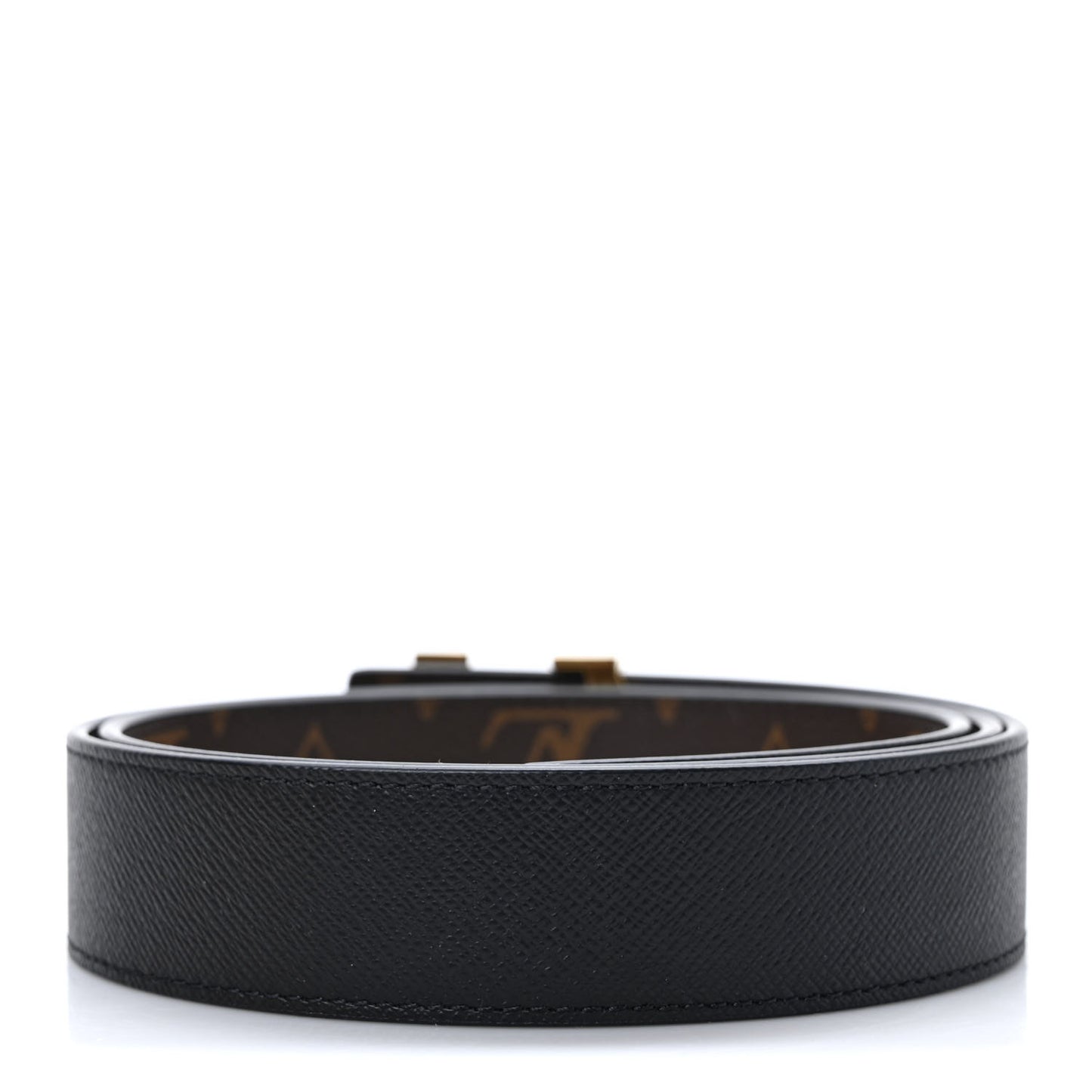 Calfskin Monogram 40mm LV Initiales Reversible Belt 85/34 Black