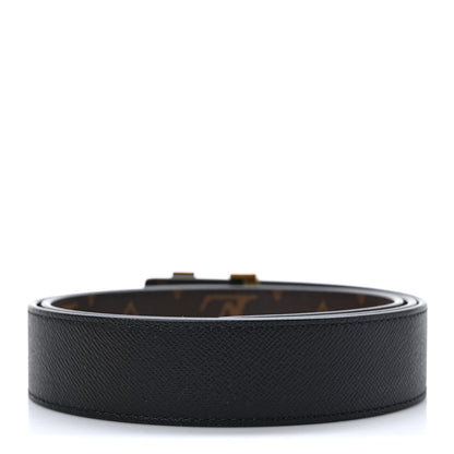 Louis Vuitton Calfskin Monogram 40mm LV Initiales Reversible Belt 85/34 Black 3 of 6