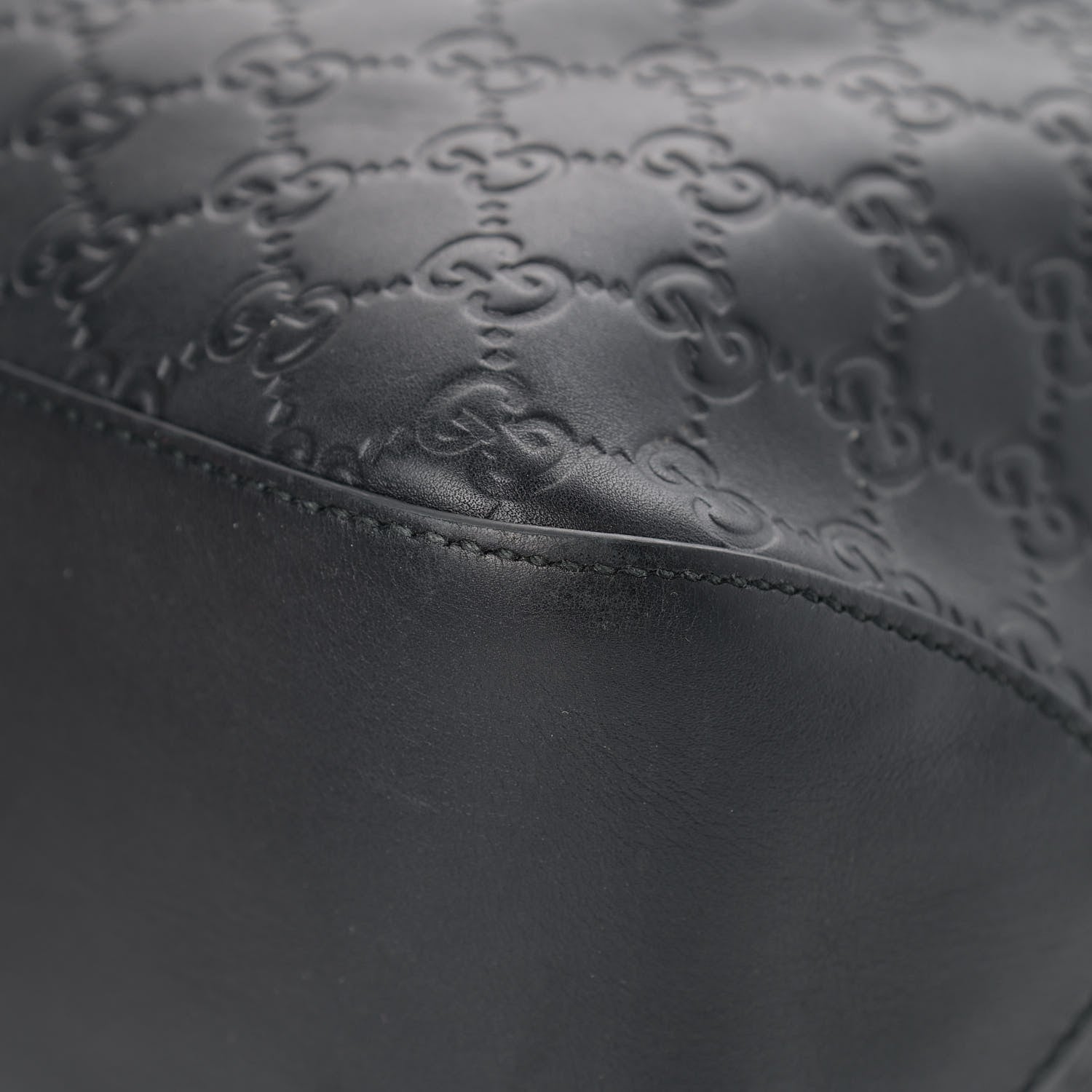 Gucci Guccissima Signature Large Linea A Hobo Black 9 of 16