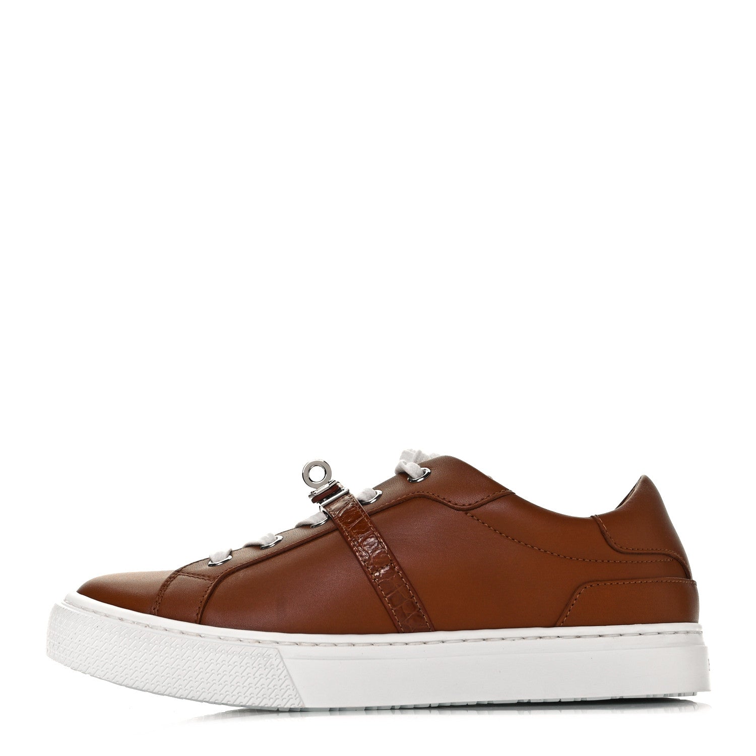 Hermes Calfskin Alligator Day Sneakers 36 Naturel 1 of 8